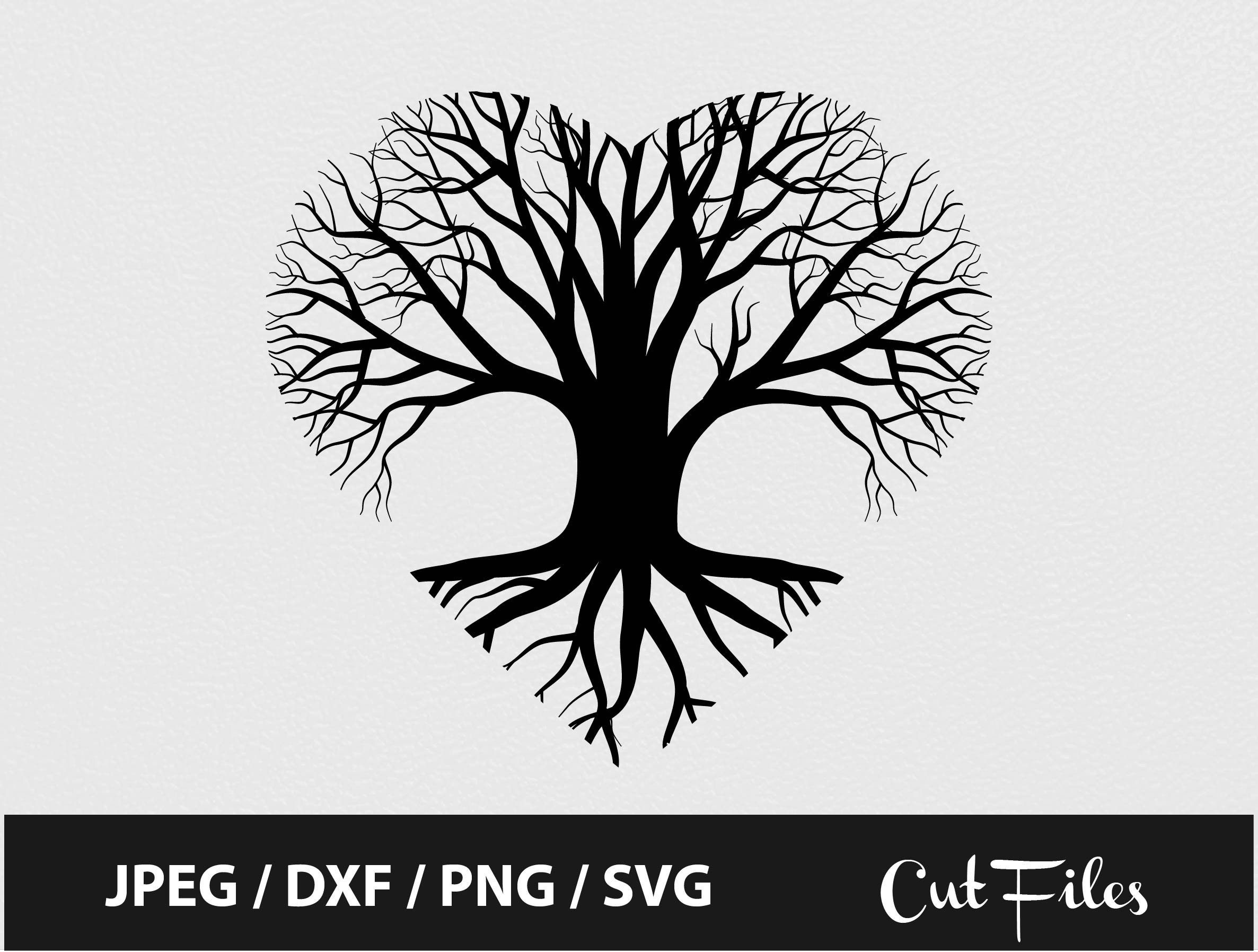 Download Valentine's Day Heart tree Tree of life Tree Roots SVG | Etsy