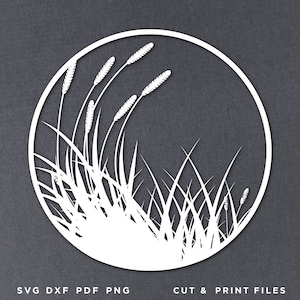Gras, Blumen Papierschnitt Vorlage, Cricut, Lasercut Dateien, Papierschnitt Kunst, Maschinenschnitt