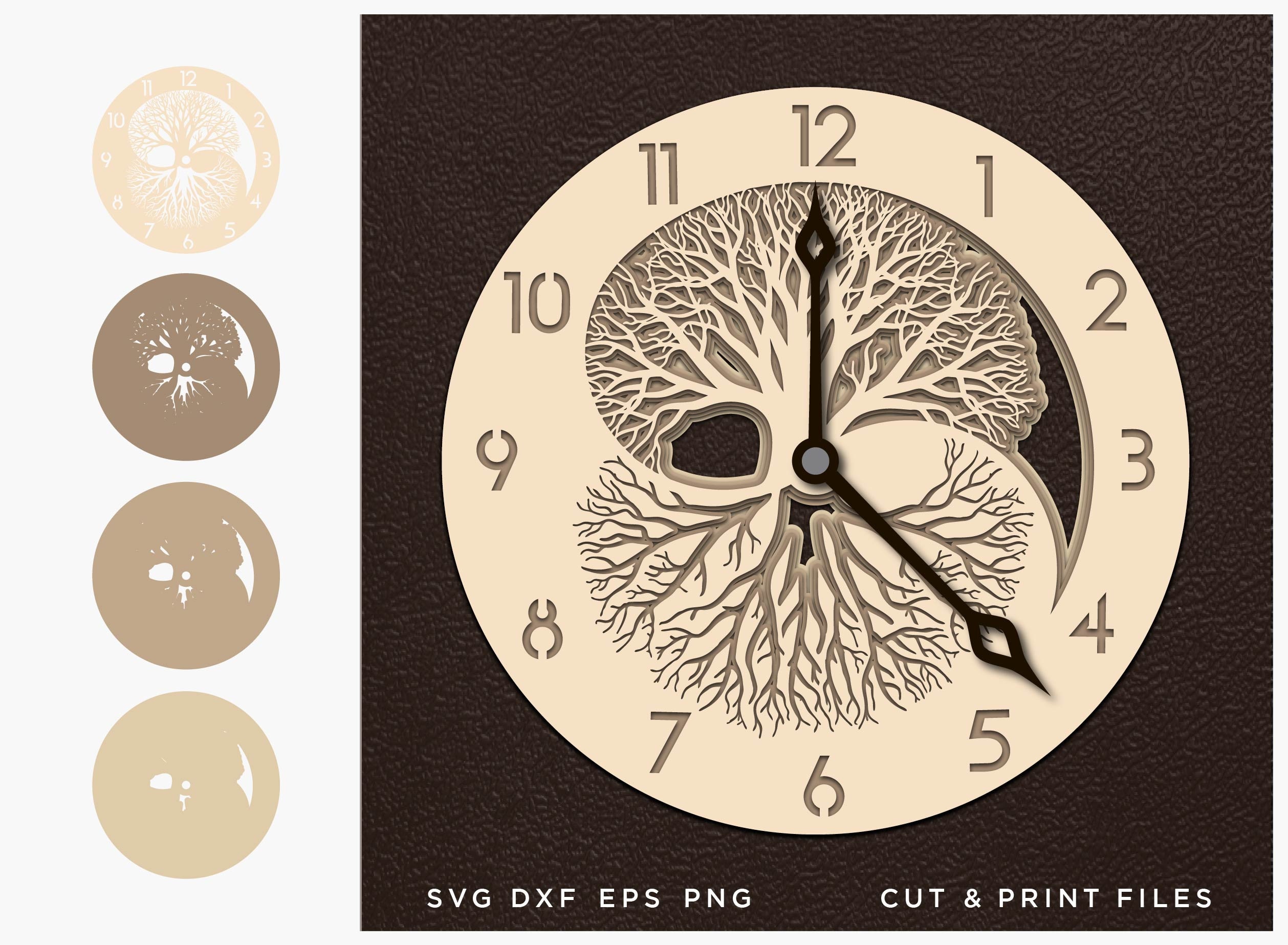 Download Wall Clock Svg Cut File Mandala Multilayer Mandala 3d Etsy