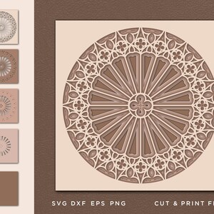 Mandala, Cricut files, Laser cut files, DXF, SVG Multi-layer files, Layered Mandala, Mandala SVG