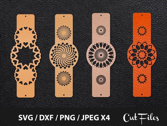 Cutting Template VOL 2 Bundle Leather Bracelet SVG Leather Bracelet Cuff Bracelet Leather Jewelry Templates Cut Files Laser DXF