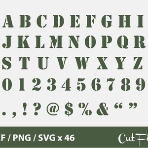 Alphabet svg, Army font svg, Stencil Letters Svg, Stencil Monogram Font, Stencil Alphabet SVG, Stencil Font Svg, Silhouette, Cricut Svg Army