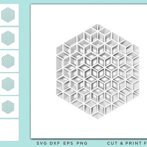 Heilige geometrie SVG, Gesneden bestand Mandala, Gesneden meerlaags Mandala, 3D Geometrische digitale sjablonen, Dxf Svg Eps, SVG door lagen, Cricut DIY, Laser