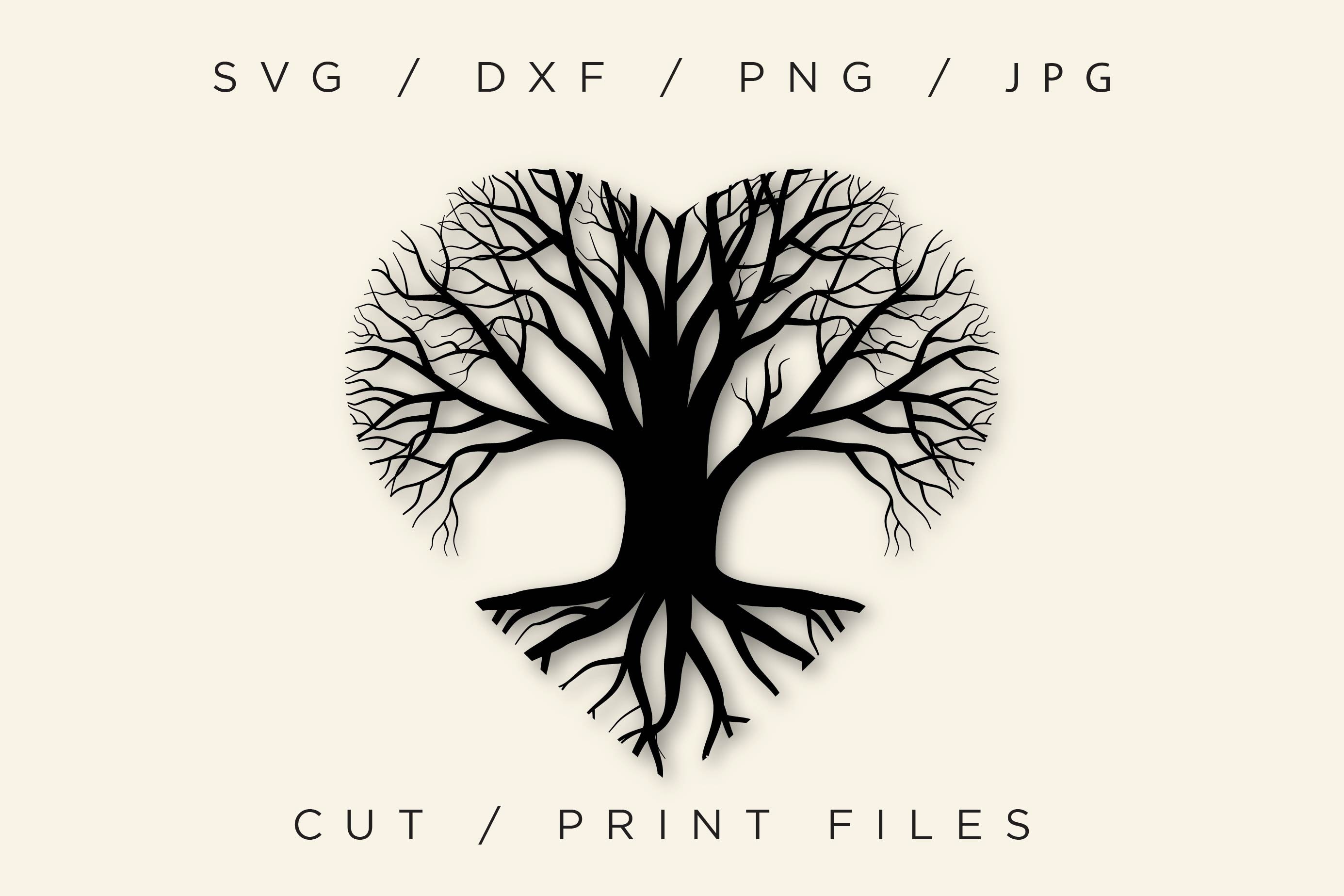 Valentine’s Day Heart tree svg Tree of life Tree Roots | Etsy