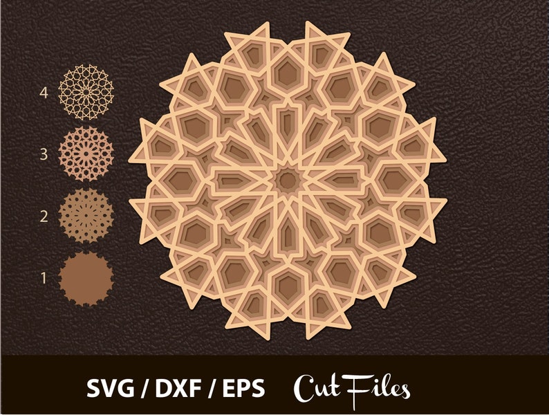 Download Layered Mandala svg Mandala SVG Cut file Mandala Cut | Etsy