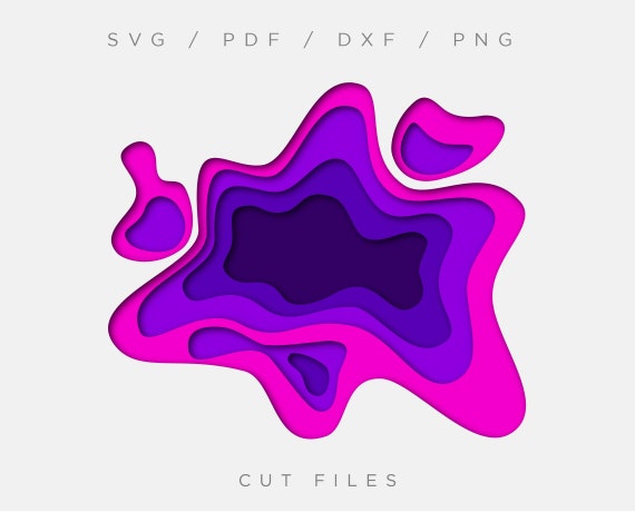 Download 3d Paper Cut Multi Color Layers Papercut Vector Paper Cut Svg File For Cricut Diorama Silhouette