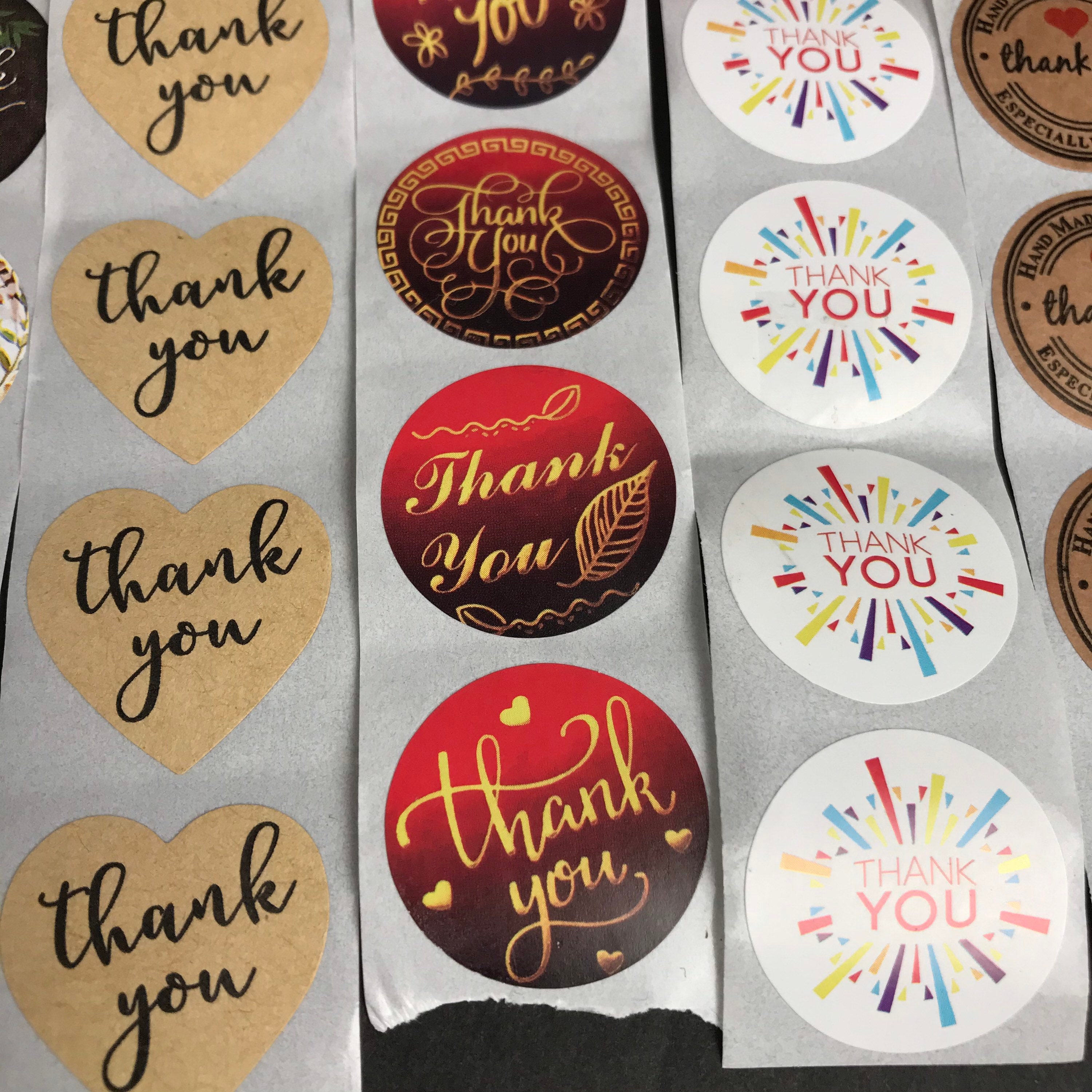 100 Assorted Small 1 Thank You Stickers for Packages Etsy