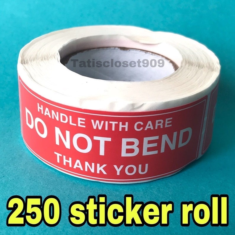 40 Aufkleber "DO NOT BEND / HANDLE WITH CARE" – Rot, 1x3 Zoll, Für Pakete & Versand