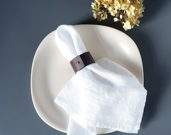 White Washed Linen Napkins, Set of Softened Cloth Napkins