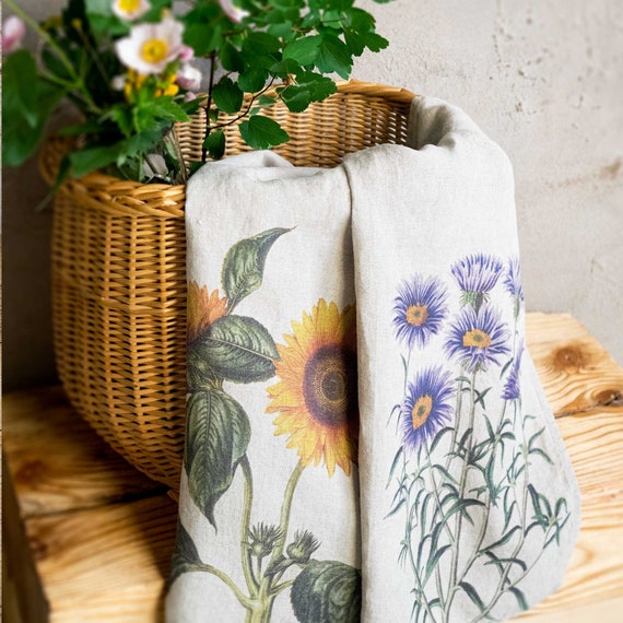 Set Di 2 Strofinacci Da Cucina Primaverili - Motivi Fiori Selvatici