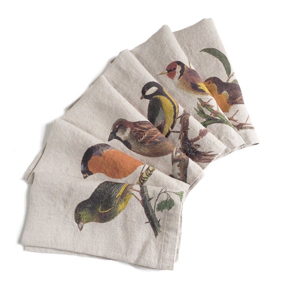 Decorative Paper napkins of Birds of a feather in flower garden| luncheon  napkins