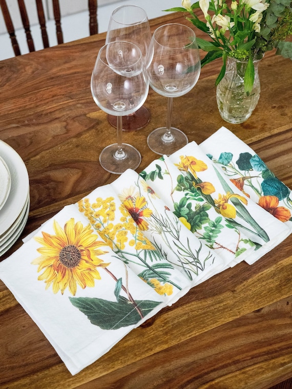 6 Pezzi Anelli Tovagliolo con Fiore Girasole in Beige 6 Pezzi Anelli Tovagliolo con Fiore Girasole in Beige