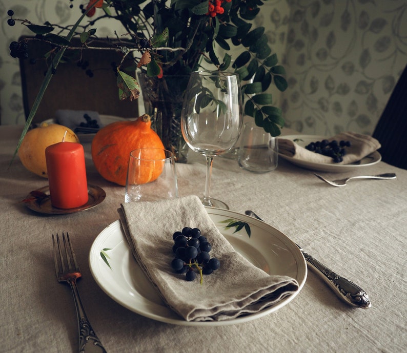 Charvet Linen Napkins in Natural set of 4