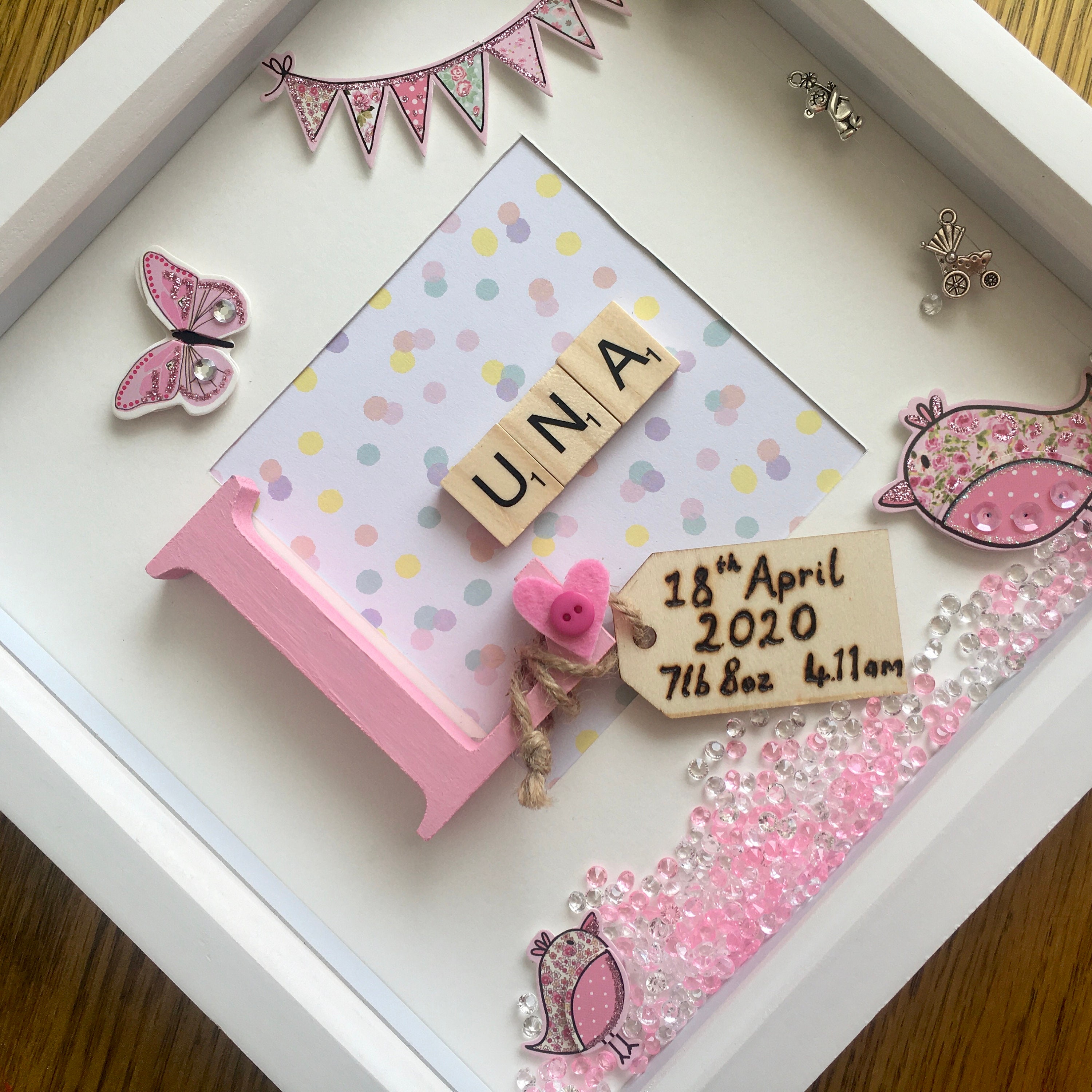 Baby girl box frame ideas hot sale