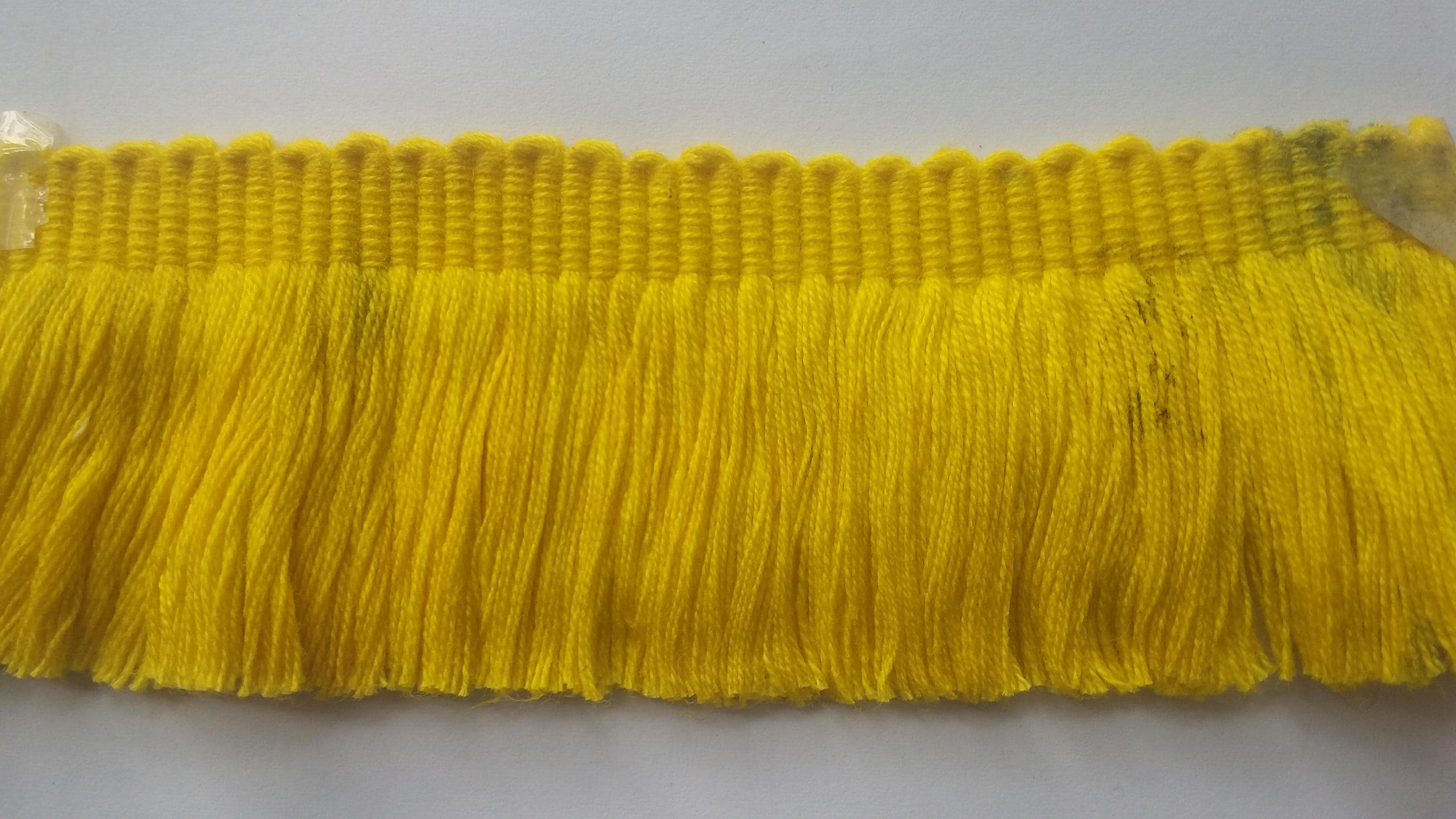 Cotton brush fringe yellow Etsy