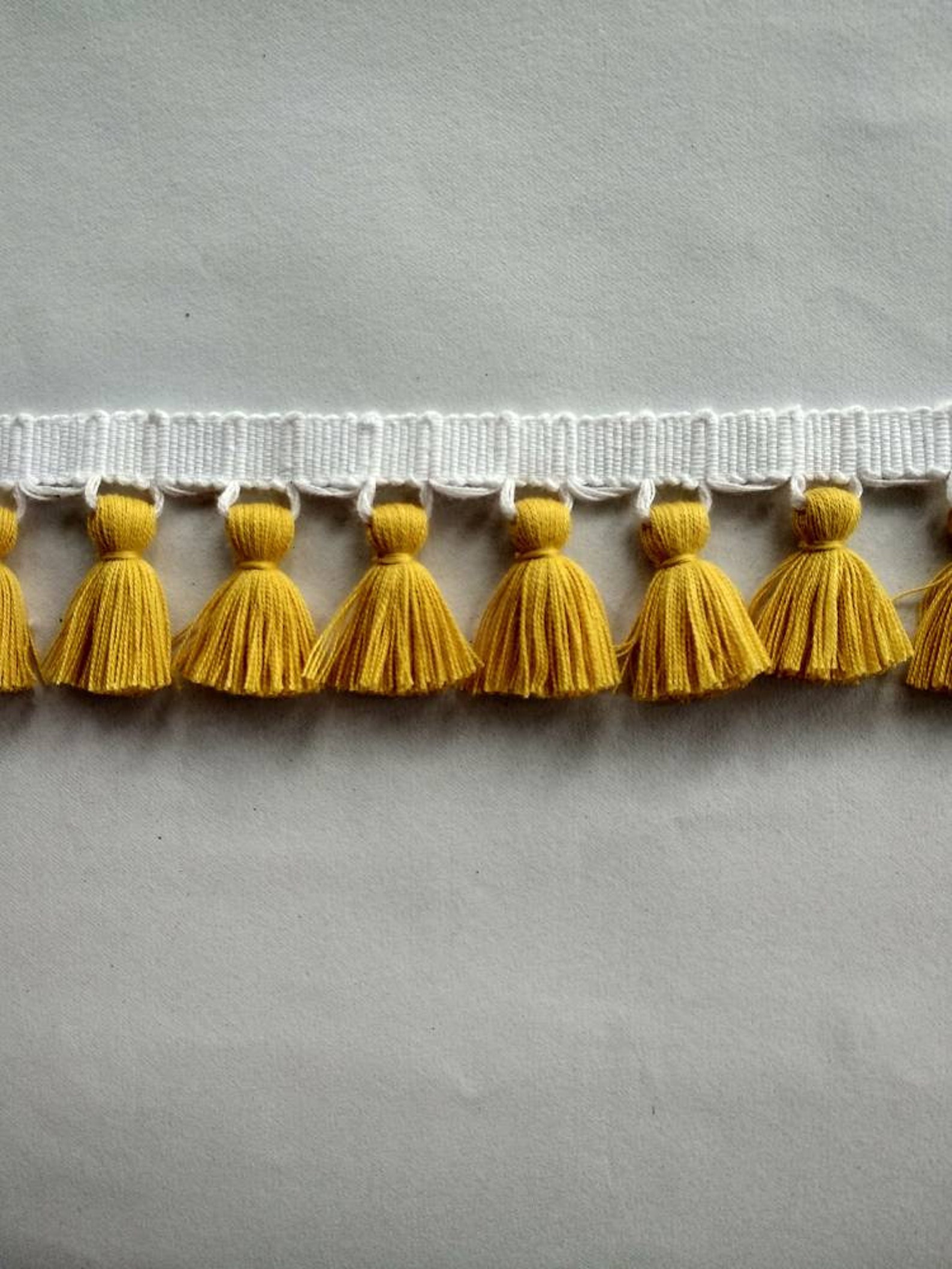 Tassel fringe Yellow colourtassel trimtasselcotton Etsy