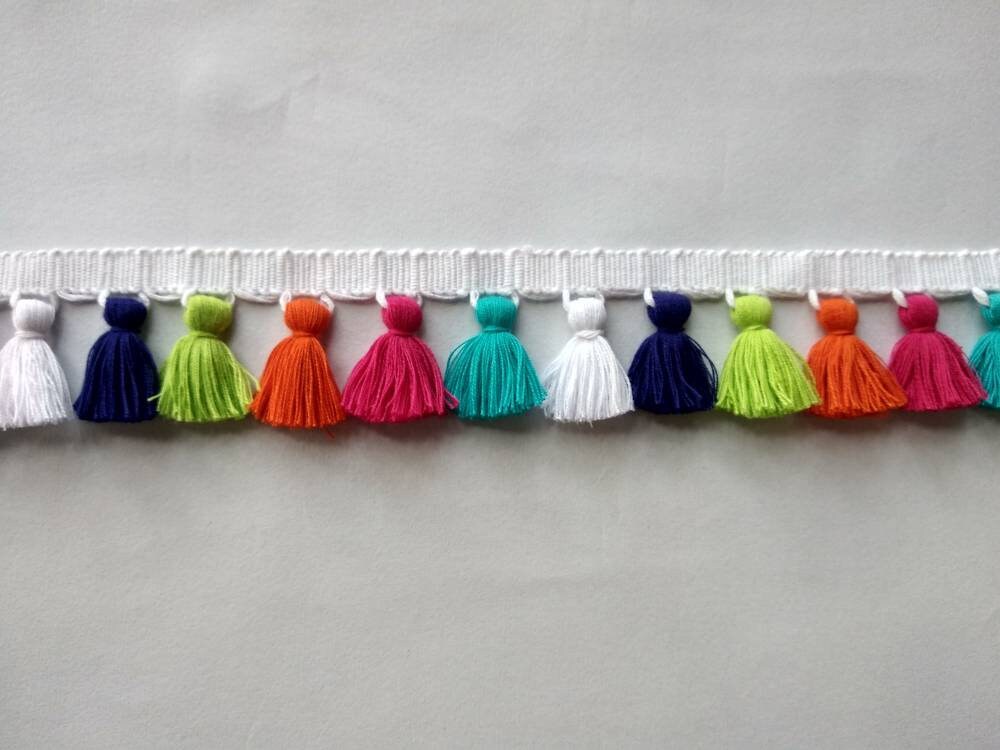 Multi coloured tassel trims Etsy