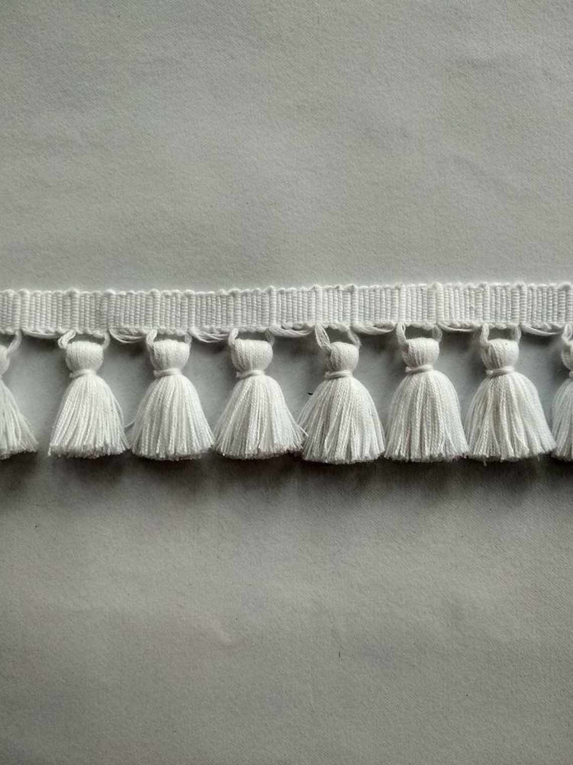 Tassel trim White colourtassel fringeindian trimindian Etsy
