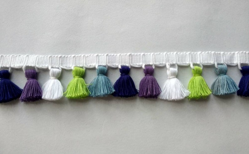 Multi coloured tassel trims