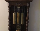 Vintage Kieninger German Westminster Chime Open Well Deco Grandfather Clocks