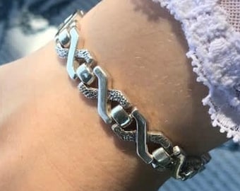 Sterling Silver Link Chain Bracelet: Unisex Modern Design