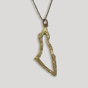 Carte muette en or 14 carats fait main d'Israël rustique symbolique juif fier d'Israël fait des bijoux