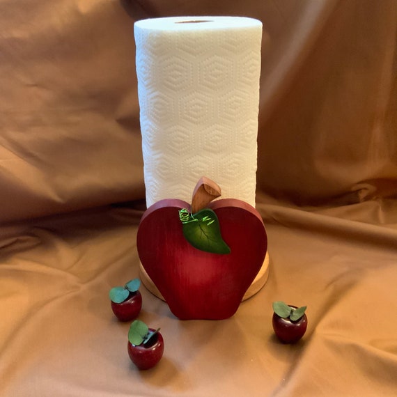 Country Red Apple Paper Towel Holder 