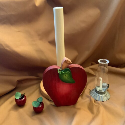 Apple Paper Towel Holder Etsy