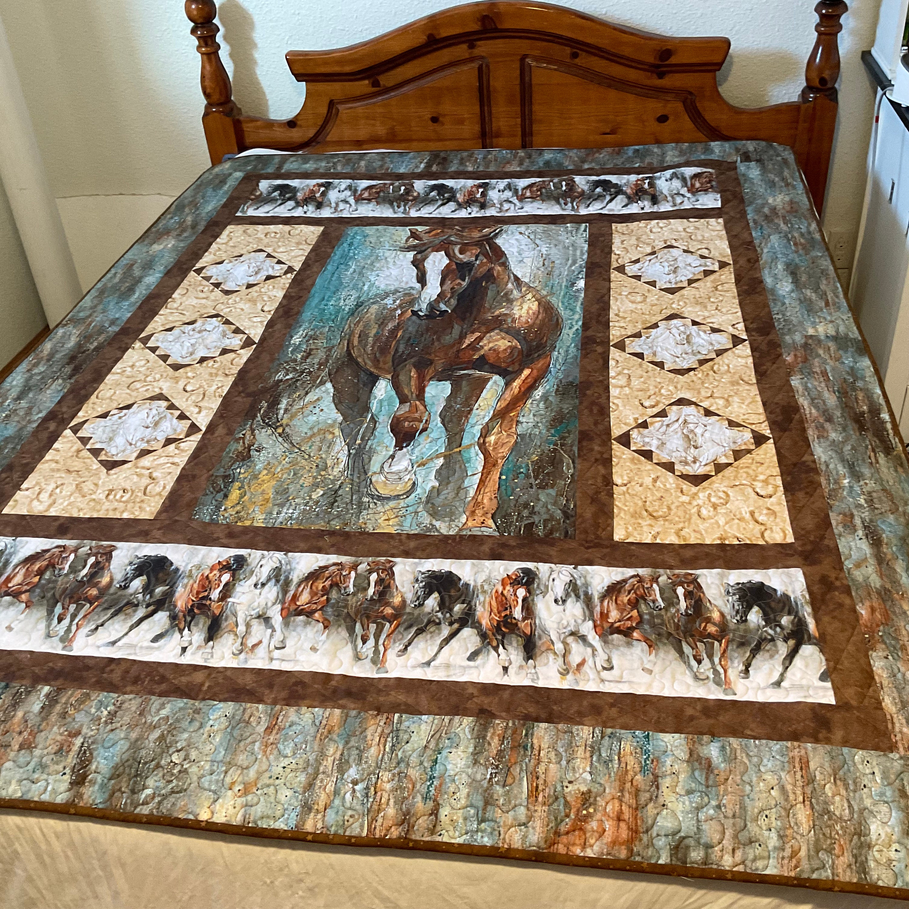 Spirited horse quilt