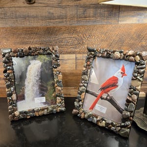 Lake Superior Stone Picture Frame: Handcrafted 5x7 Photo Display