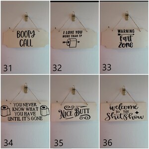 Bathroom Signs - humourous