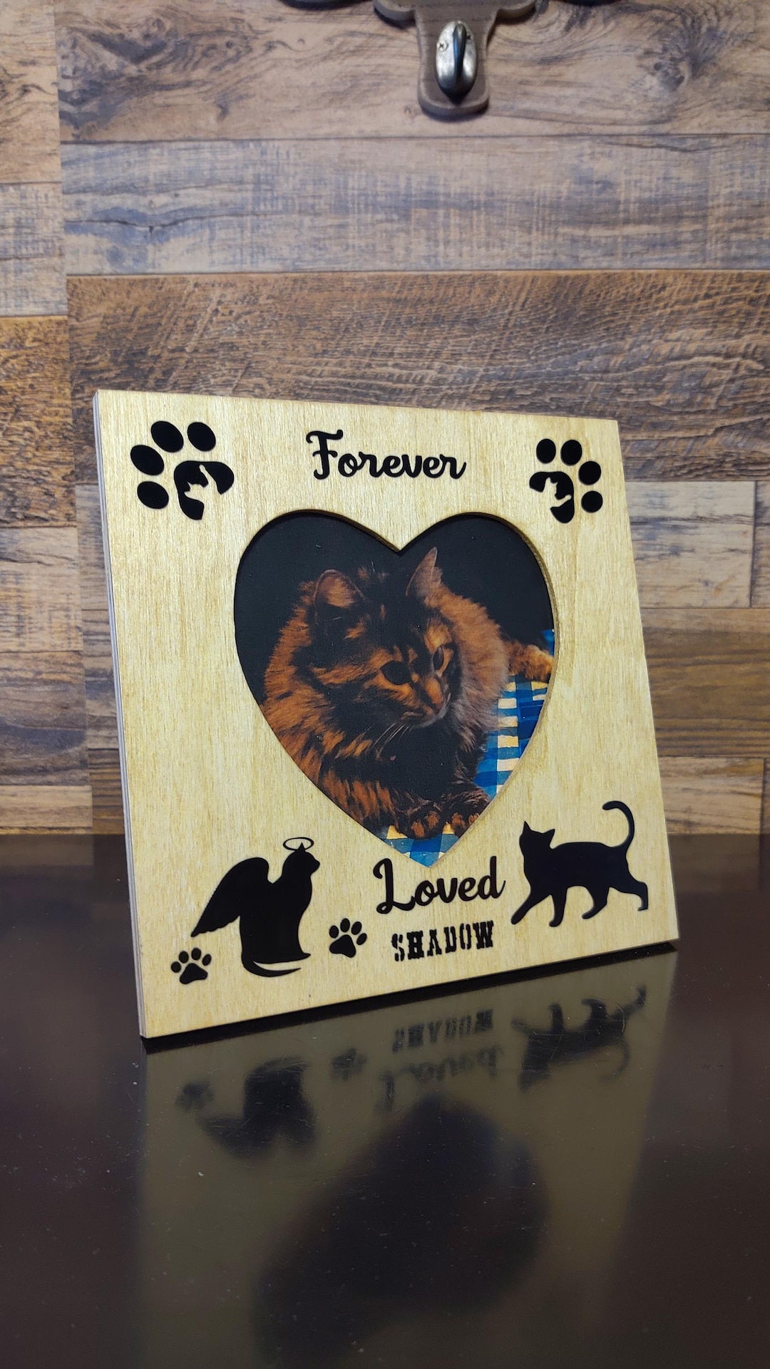 Cat Memorial Picture Frame: Angel Paw Print Pet Loss Gift - Etsy