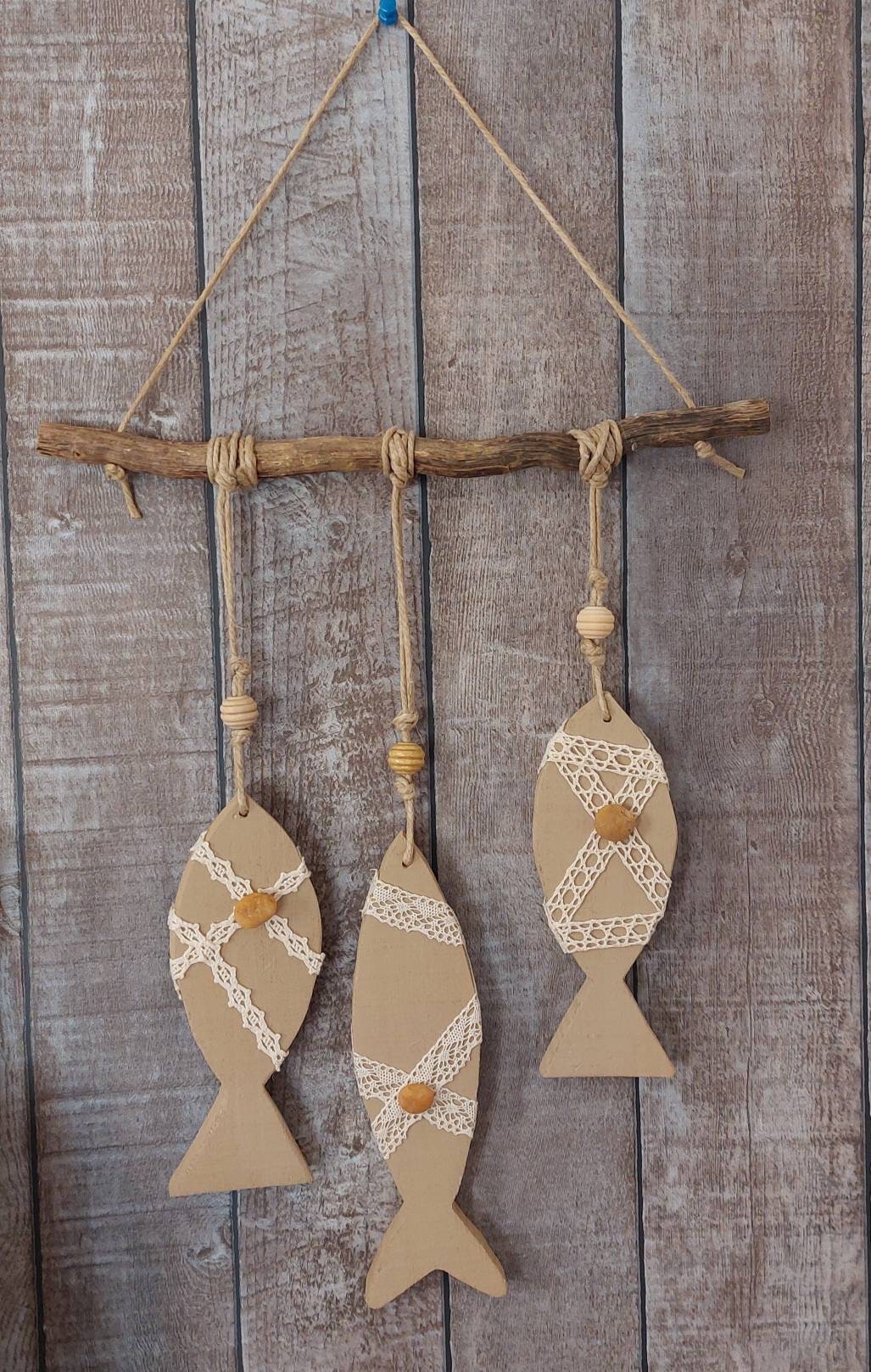 Décoration d'intérieur Suspension Murale Poisson Fait à La Main