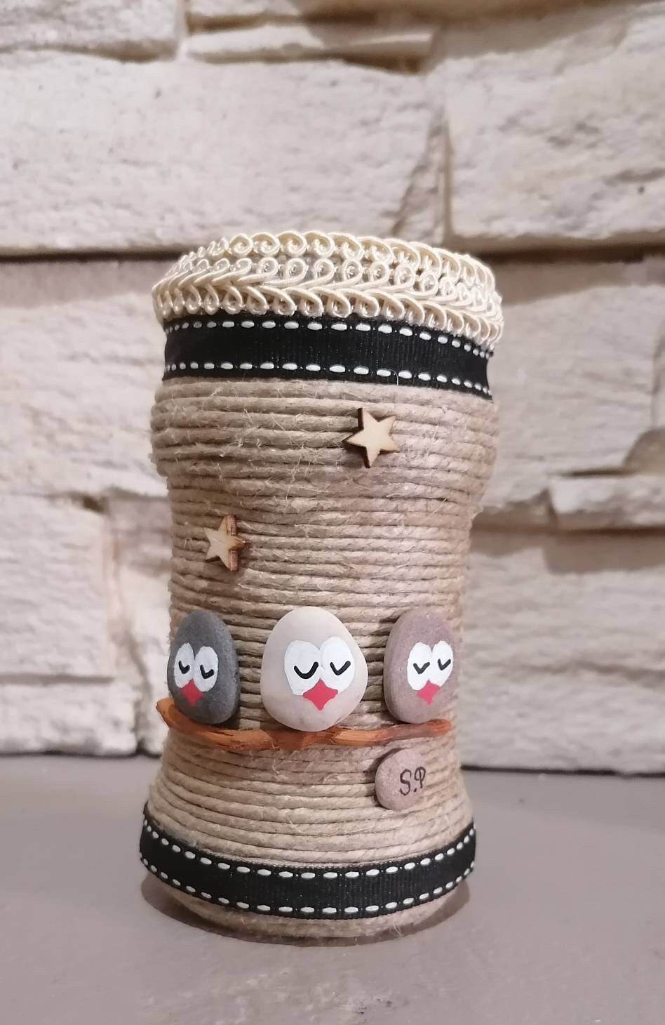 Pot à Pinceaux ou Autres Les Chouettes Création Artisanale