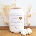 Personalized cookie jar/super nanny heart jar/personalized cookie jar/customizable ceramic jar/personalized nanny gift/nanny product logo