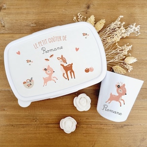 Boite à gouter et gobelet personnalisé enfant /boite à gouter école /gobelet enfant personnalisé/gobelet maternelle/boite à gouter prénom