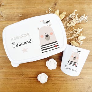 Boite à gouter et gobelet personnalisé enfant /boite à gouter école /gobelet enfant personnalisé/gobelet maternelle/boite à gouter prénom