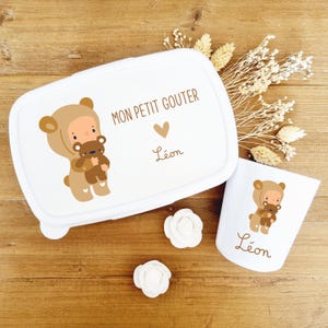 Boite à gouter et gobelet personnalisé enfant /boite à gouter école /gobelet enfant personnalisé/gobelet maternelle/boite à gouter prénom