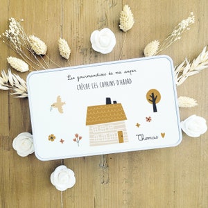 Boite à biscuits Crèche/cadeau super crèche/cadeau merci crèche/cadeau remerciement crèche/cadeau personnel crèche/cadeau mam/crèche