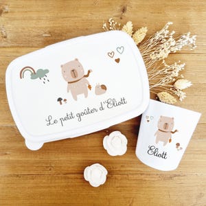 Boite à gouter et gobelet personnalisé enfant /boite à gouter école /gobelet enfant personnalisé/gobelet maternelle/boite à gouter prénom