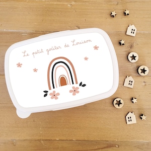 Boite à goûter personnalisable/boite à goûter prénom/boite à goûter Louison /boite a goûter arc en ciel/boite à goûter personnalisé/