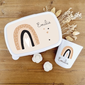 Boite à gouter et gobelet personnalisé enfant /boite à gouter école /gobelet enfant personnalisé/gobelet maternelle/boite à gouter prénom