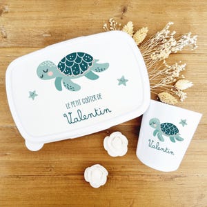 Boite à gouter et gobelet personnalisé enfant /boite à gouter école /gobelet enfant personnalisé/gobelet maternelle/boite à gouter prénom