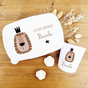 Boite à gouter et gobelet personnalisé enfant /boite à gouter école /gobelet enfant personnalisé/gobelet maternelle/boite à gouter prénom