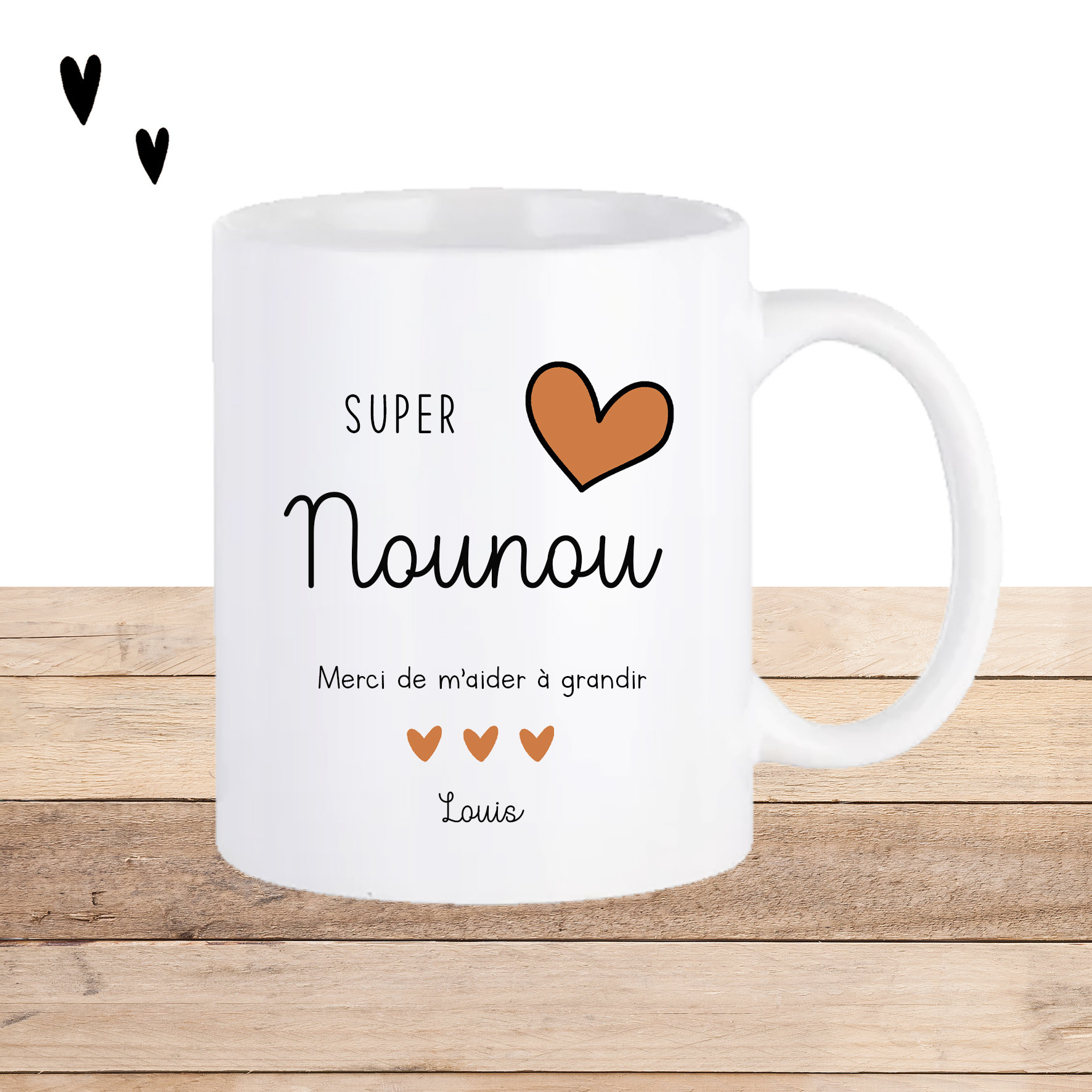 Mug Noël Nounou - Maîtresse - Atsem - Marraine - personnalisé - Cadeau de  Noël