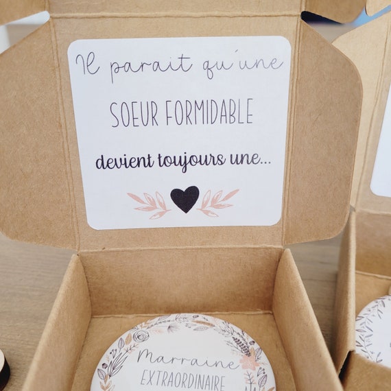 YUANSI Tonton Veux Tu être Mon Parrain Key Ring Announcement