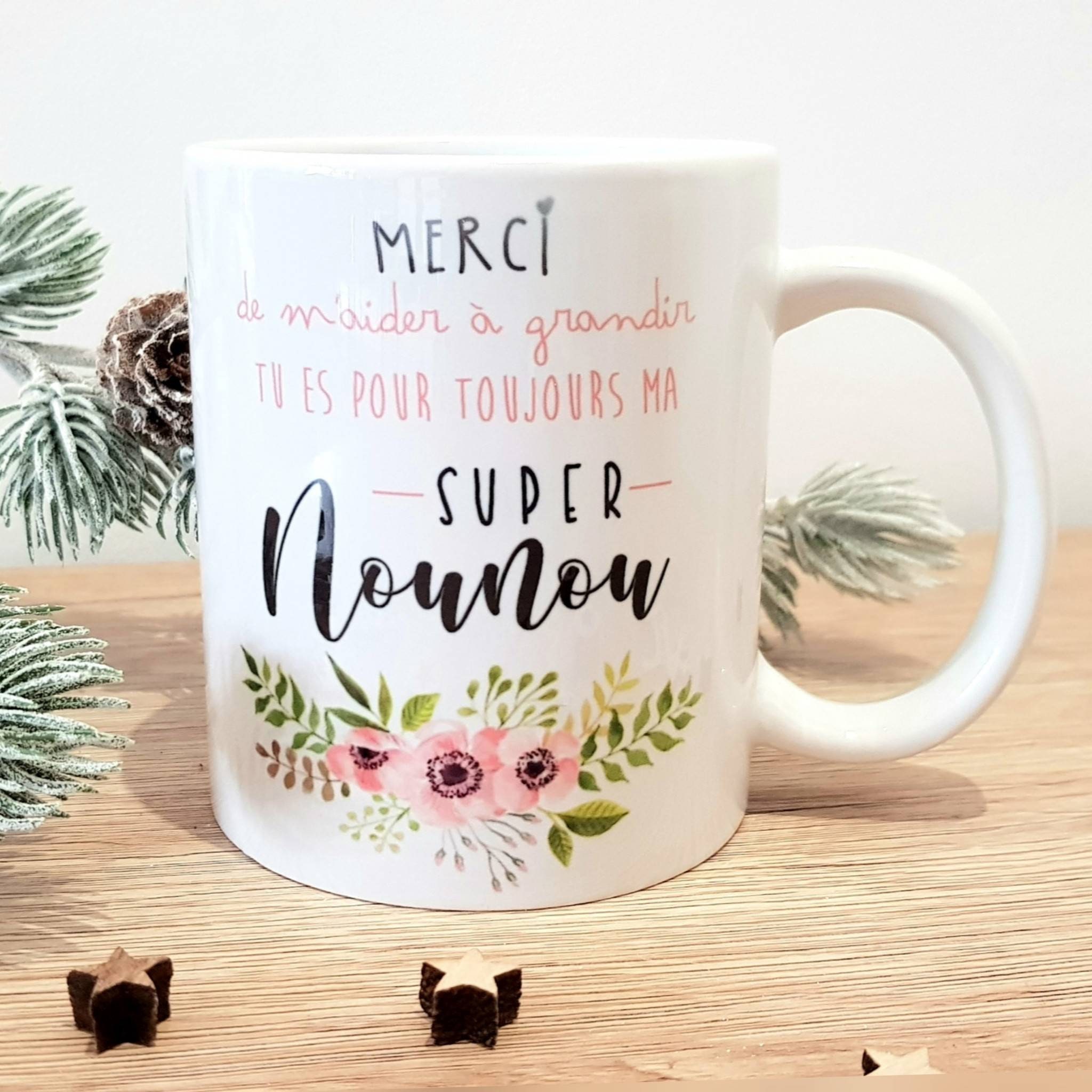 Mug merci nounou/cadeau merci nounou/cadeau nounou noel/tasse Etsy