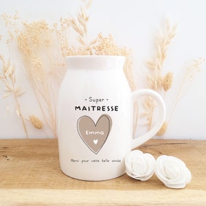 Personalized mistress milk pot/small ceramic nanny vase/small customizable vase/atsem gift idea/thank you for this beautiful year