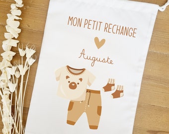 Pochon rangement enfant/pochon enfant personnalisé/pochon pour tenue rechange/sac tenue de rechange/pochon petit change/sac pour rechange