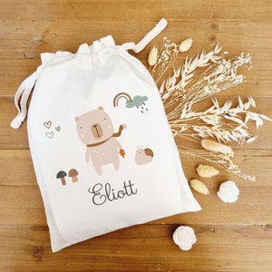 Pochon rangement enfant/pochon enfant personnalisé/sac de rangement personnalisé/sac enfant personnalisé/sac rechange personnalisé/eliott